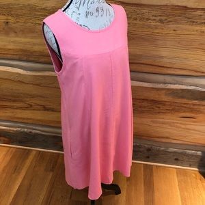 Simply Noelle pink linen dress with pockets